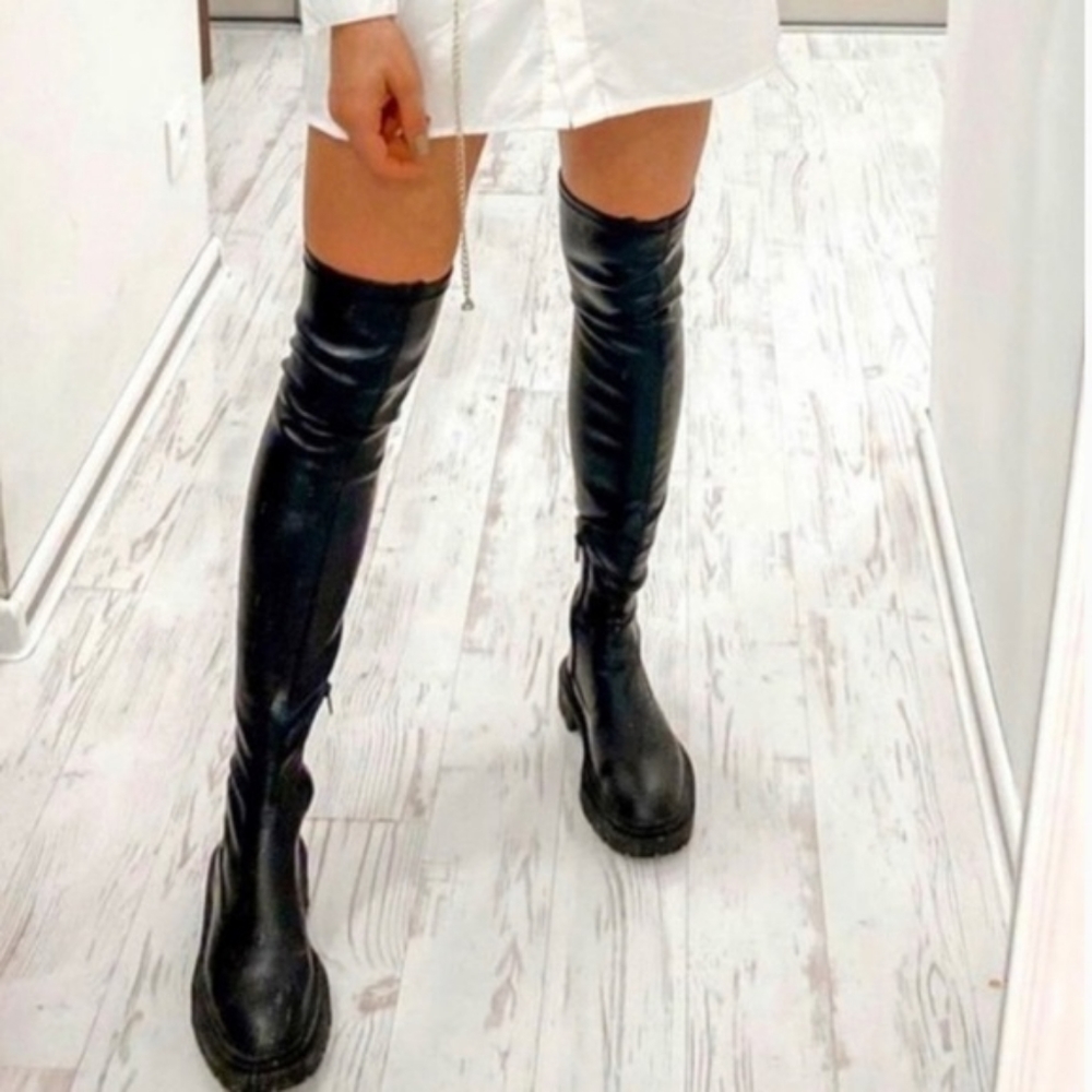 NWOT Zara over the knee boots sz 39